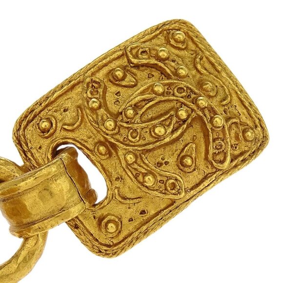 Chanel Bell Dangle Earrings Clip-On Gold 94A 154070 - Picture 2 of 4